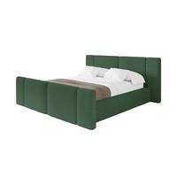 POLSTERBETT mit Bettkasten, Fußteil und Lattenrost, Bett mit Matratze H3/H4 - RIVO-Z 180x200 Grün - Grün, Holzwerkstoff/Textil (180/200cm) - ALTDECOR