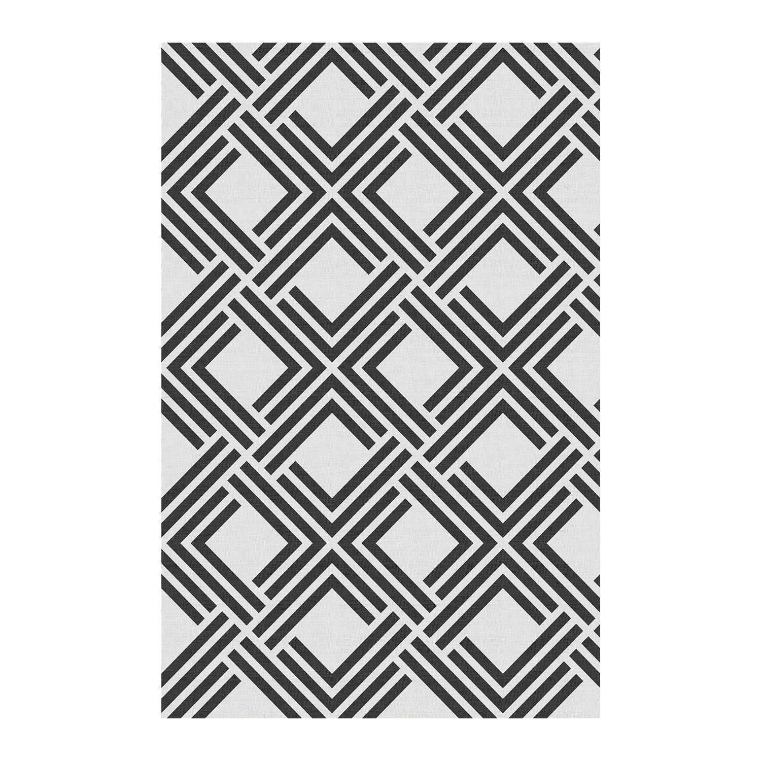 TEPPICH Premium en Vinyle Schwarze Linien 80x150 cm - Schwarz, Kunststoff (80/150cm) - STORESDECO