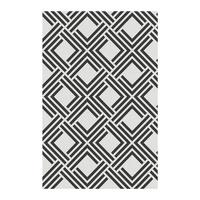 TEPPICH Premium en Vinyle Schwarze Linien 80x150 cm - Schwarz, Kunststoff (80/150cm) - STORESDECO