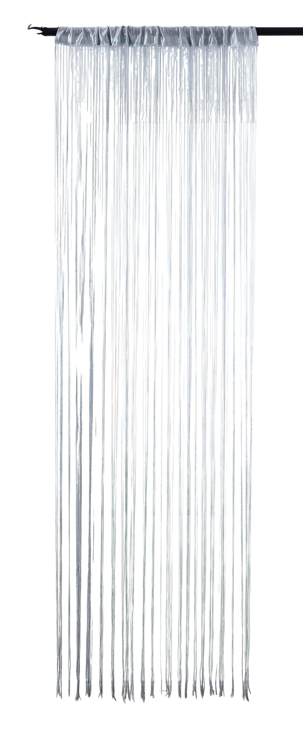 FADENGARDINE Shanghai HxB 230x100 cm Grau Lurex - Grau, Textil (100/230cm) - Gardinenbox