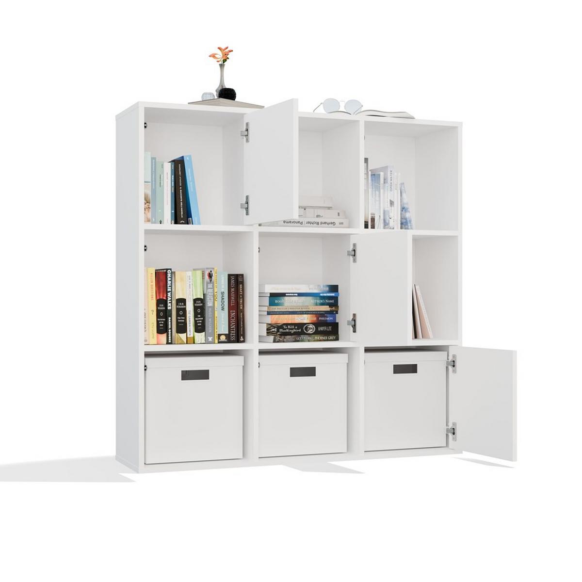 BÜCHERREGAL Weiß 110/110/30 - Weiß, Holzwerkstoff (110/110/30cm) - RAUMHIRSCH FURNITURE