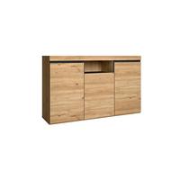 SIDEBOARD eiche/schwarz, 140/40/80cm - Multicolor, Holzwerkstoff (140/80/40cm) - Skraut Home