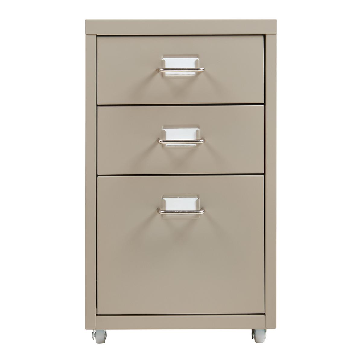 ROLLCONTAINER Kökar - Braun, Metall (28/48/41cm) - [en.casa]