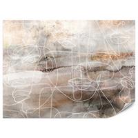 FOTOTAPETE für Wohnzimmer Gesichter Abstraktion 200x140 - Beige/Braun, Papier (200/140cm) - Muralo