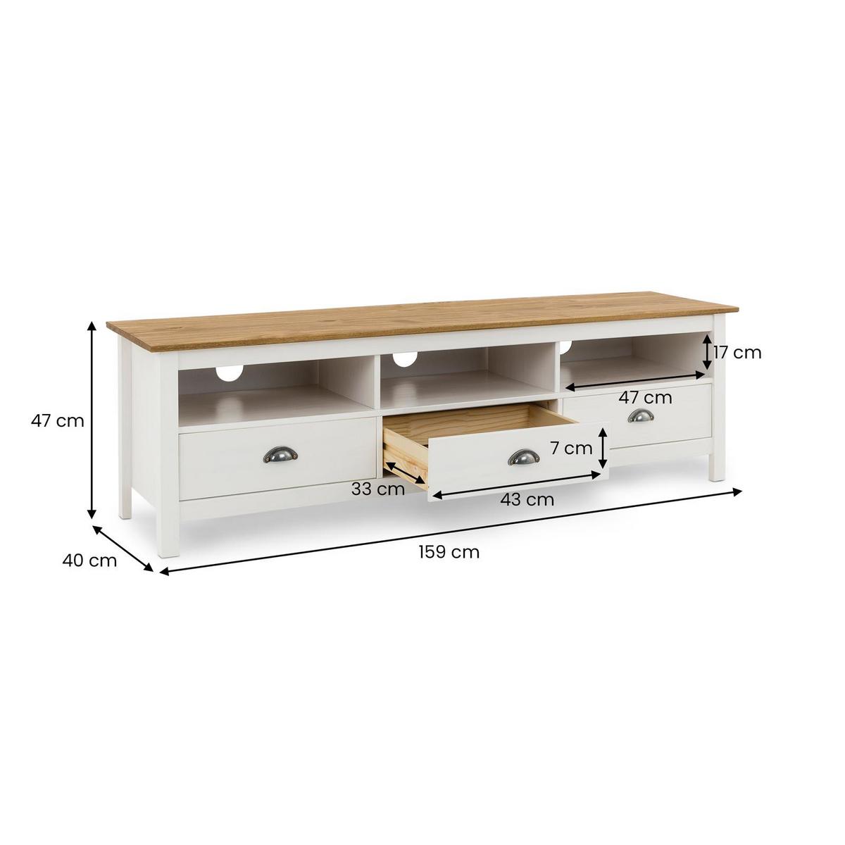 LOWBOARD CAMPO braun - Braun, Holz (158/47/40cm) - IDIMEX