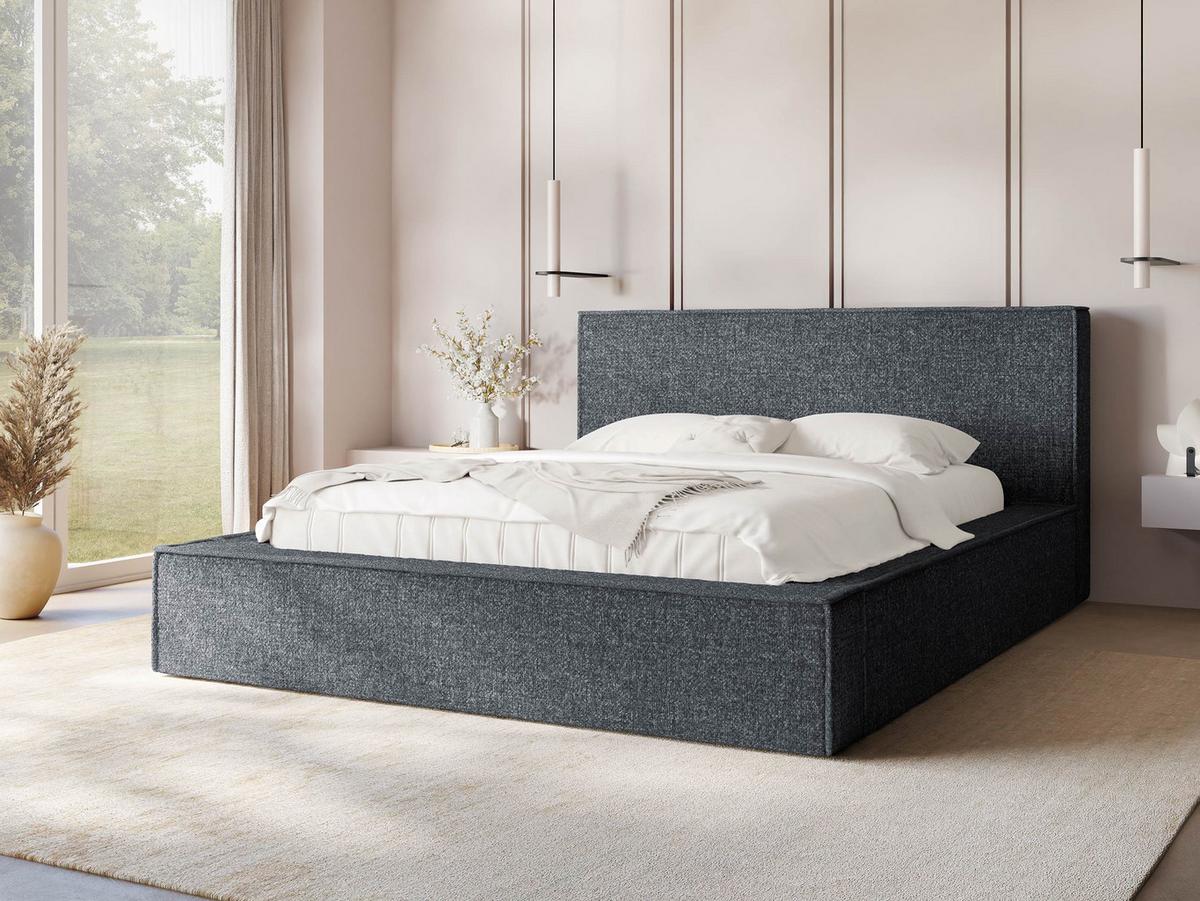 POLSTERBETT Glexi - Grau, Holz/Textil (140/200cm) - MIRJAN24
