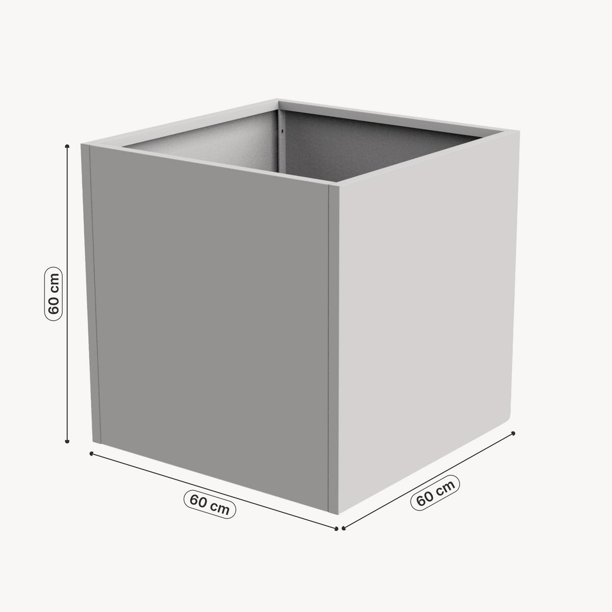 PFLANZKÜBEL Vaargel - Beige, Metall (60/60/60cm) - casa.pro