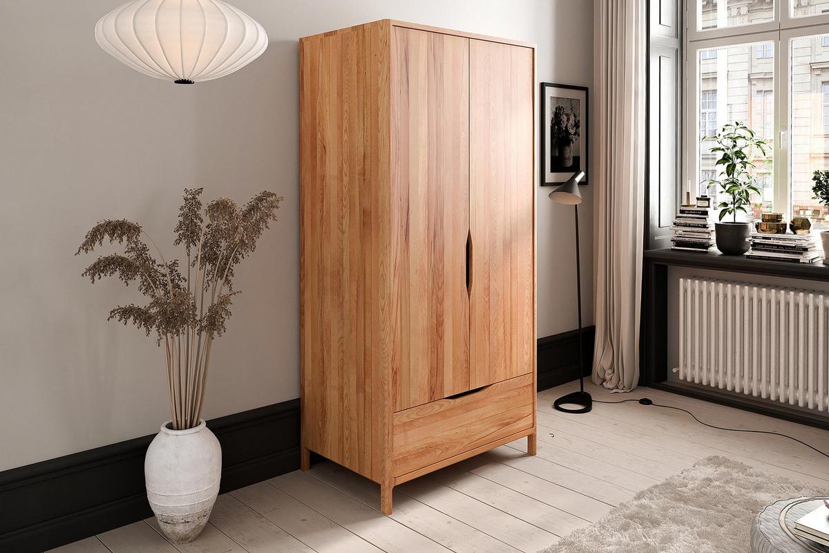KLEIDERSCHRANK PAUL Kernbuche - Kernbuche, Holz (95/188/60cm) - byoak