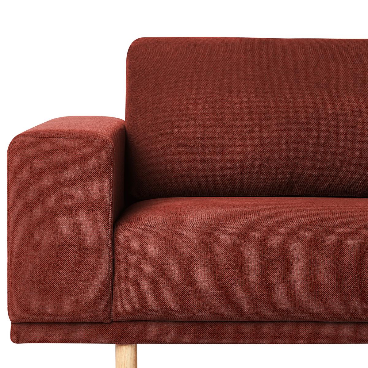 3-SITZER-SOFA Stoff Rot Nivala - Rot, Textil (220/76/84cm) - Beliani