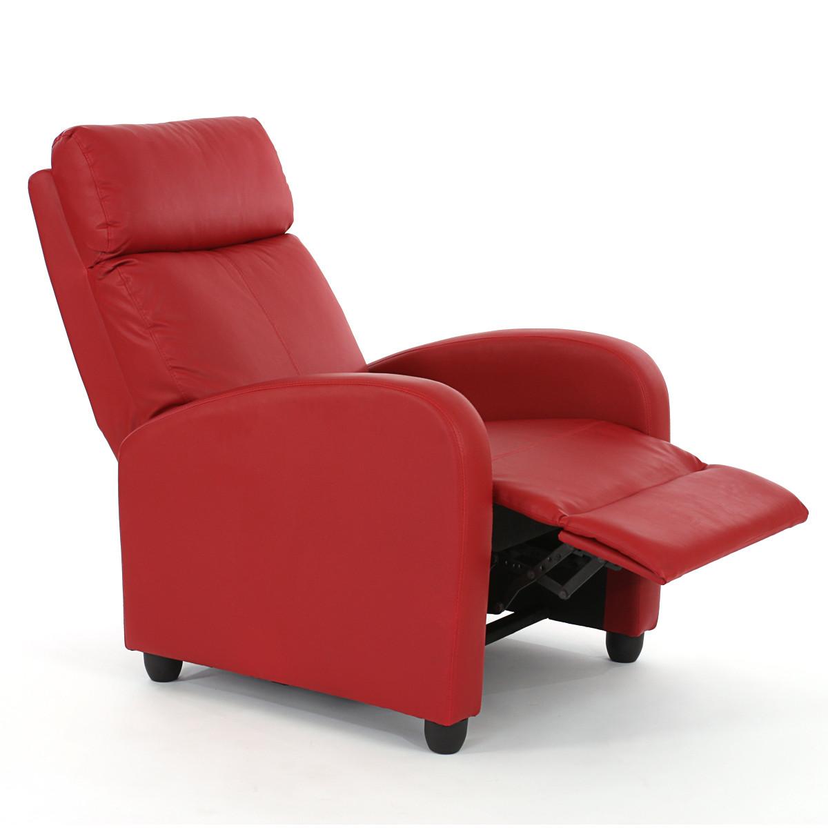 RELAXSESSEL Rot - Rot, Textil (72/105/92cm) - MCW
