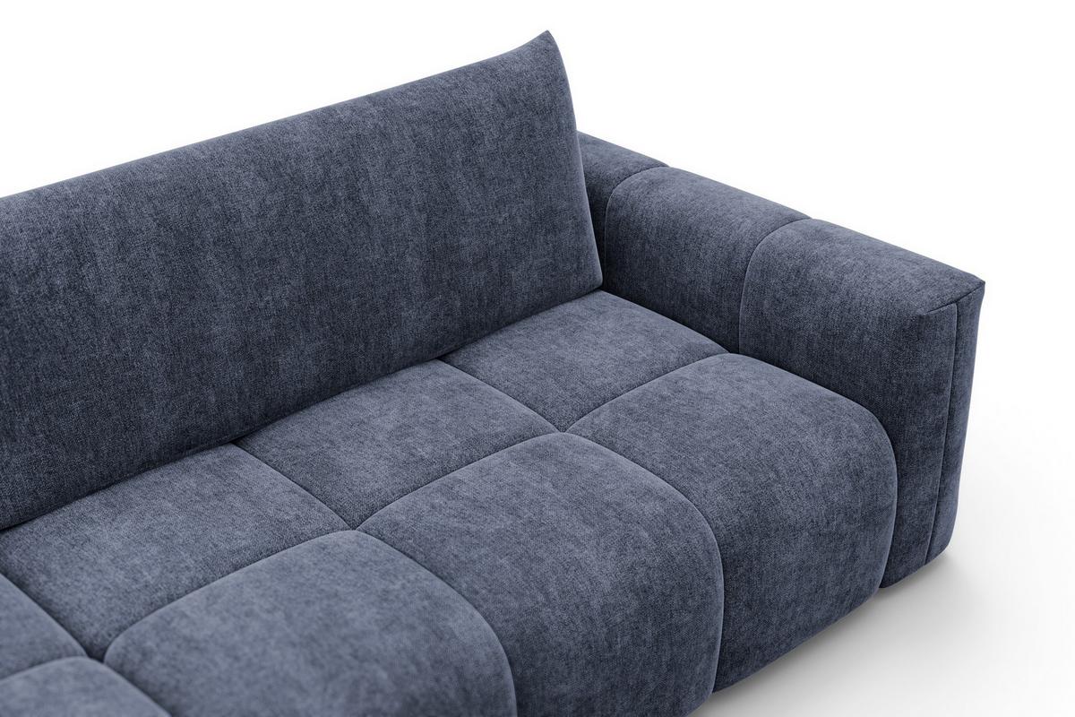 ECKSOFA VERONA 4-Sitzer links, Marineblau - Blau/Schwarz, Holz/Textil (266/173cm) - Courtois Laville