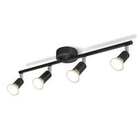 DECKENSTRAHLER Arnsberg 4-flammig 59.5/8/13 cm - Schwarz, Metall (59.5/8/13cm) - Nettlife