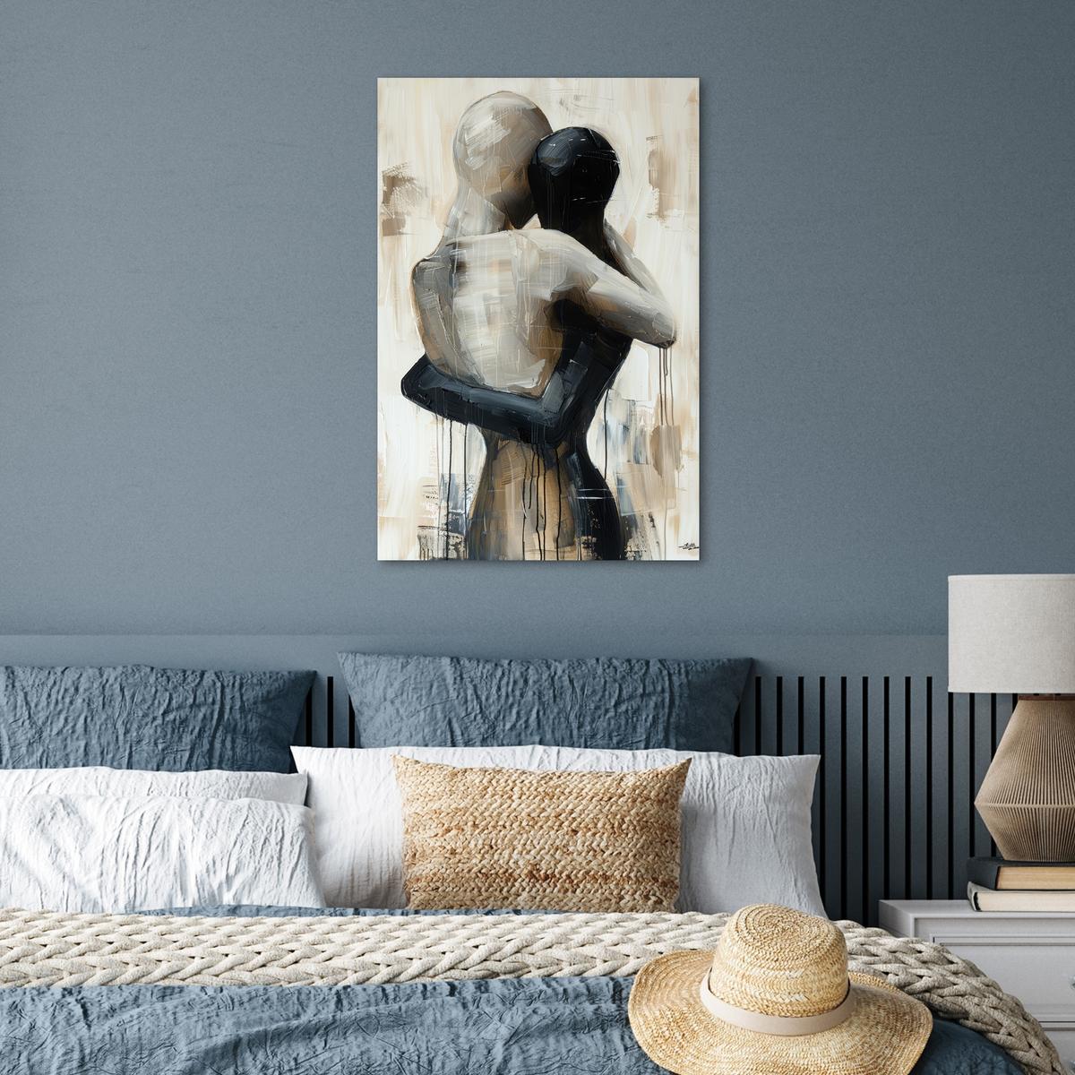 POSTER Abstrakt - Liebe - Schwarz und weiß - Modern Wanddeko 40x60 cm - Schwarz, Papier (40/60/0.1cm) - MuchoWow