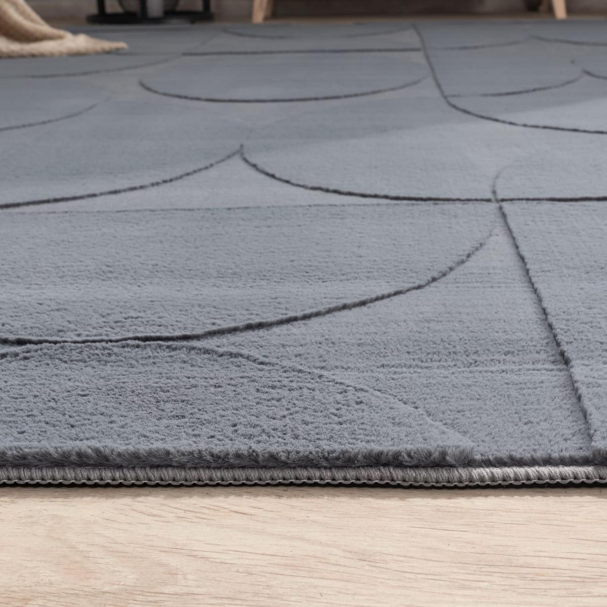 FLACHWEBETEPPICH Boho Anthrazit 200 x 280 cm - Anthrazit, Kunststoff (200/280cm) - TT Home