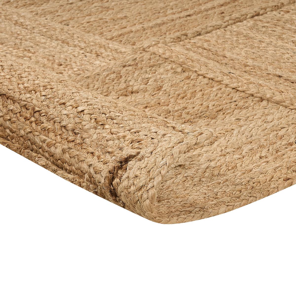 TEPPICH geflochten Beige 300/400 cm Esentepe - Beige, Naturmaterialien (300/400cm) - Beliani