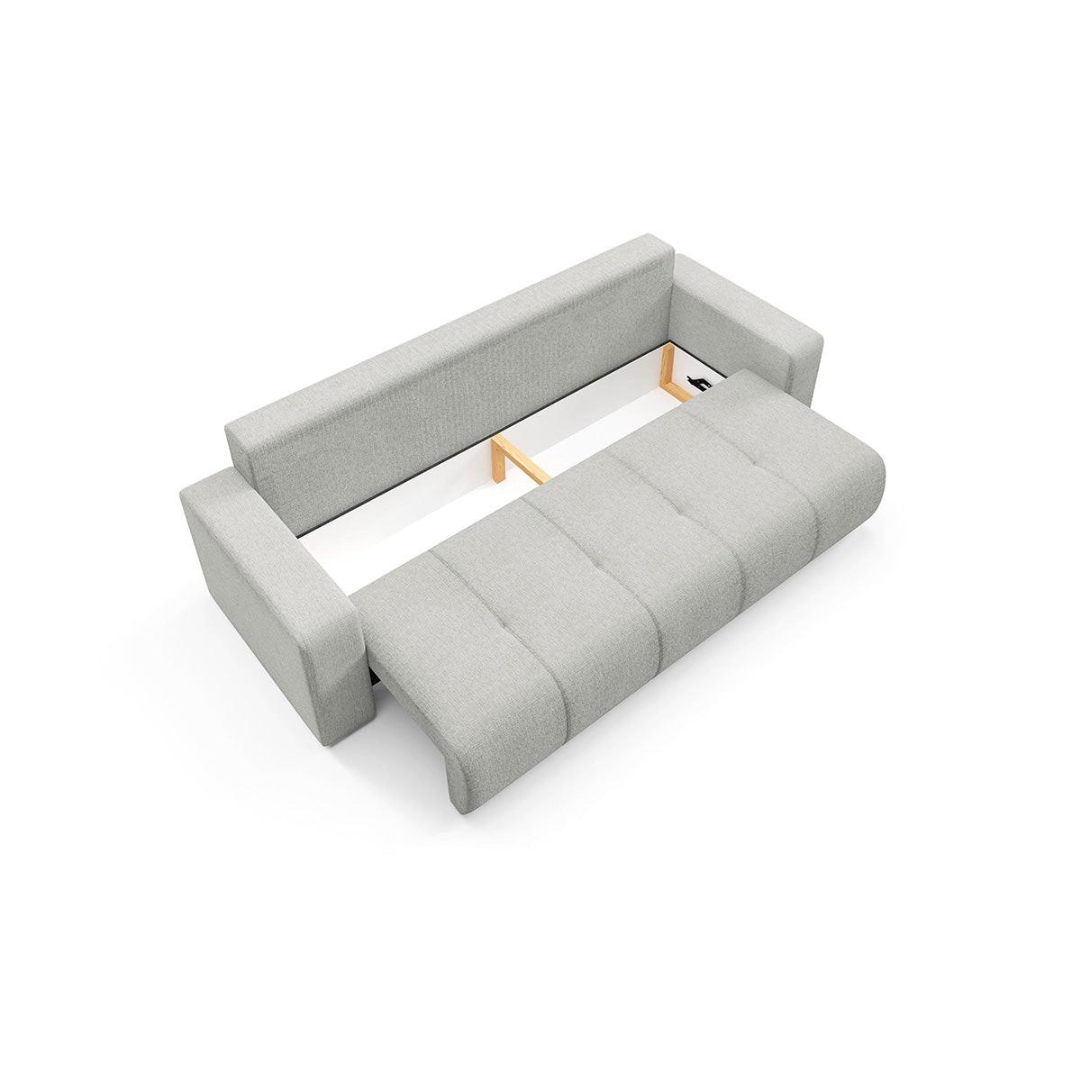 SOFA Vasco 3 Sitzplätze Hellgrau - Grau, Holz (244/86/92cm) - Petits-meubles