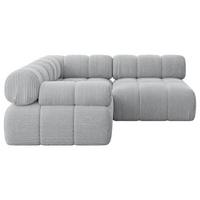 ECKSOFA modulares Sofa Mende-L1 - 190x190x70 cm Grau Cord - Grau, Holzwerkstoff/Textil (190/190cm) - ALTDECOR