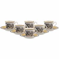 KAFFEETASSEN MIT UNTERTASSEN Audun Ferme bunt 150 ml 6er Set - Multicolor, Keramik (16/8.9/16cm) - Villeroy & Boch