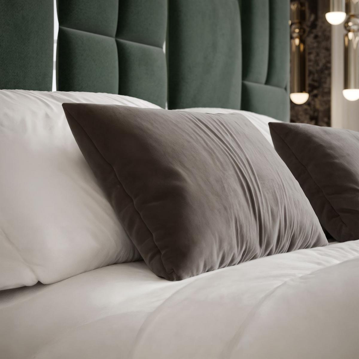 POLSTERBETT BRIGITTE SILVER mit Bettkasten 180x200 cm Element 12 - Grün, Textil (180/200cm) - Lookway
