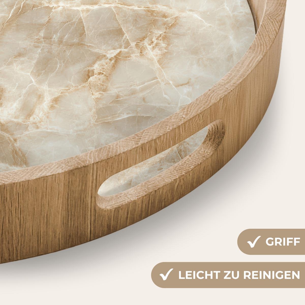 TABLETT Hellbeige - Onyx - Dezent 50x50 cm - Beige, Holz (50/5/5cm) - OnlyWow