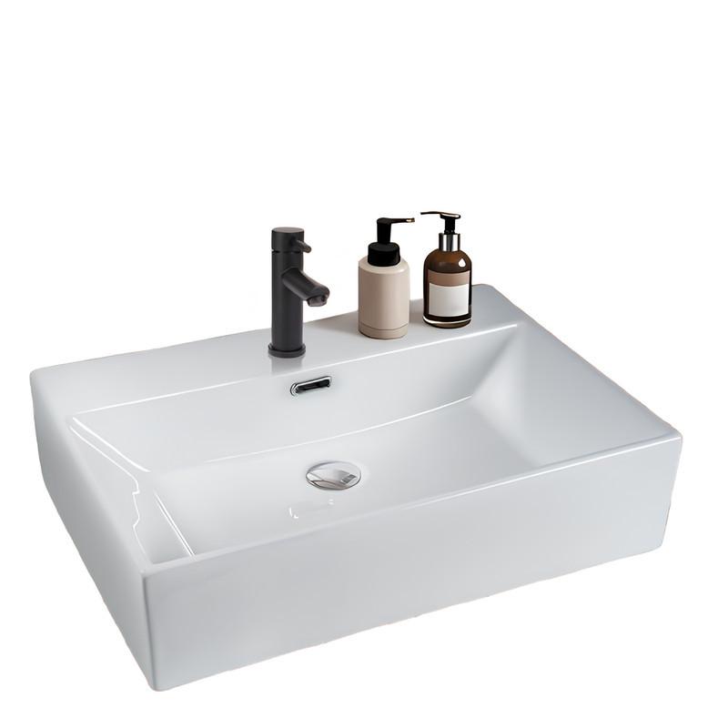 WASCHBECKEN Bayreuth II 51/42/15cm - Weiß, Keramik (42/15/51cm) - Nettlife