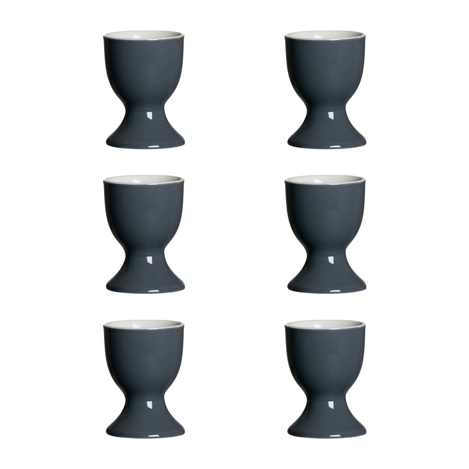 EIERBECHER Doppio Anthrazit ø 5 cm 6er Set - Anthrazit, Keramik (5/6/5cm) - Ritzenhoff Breker
