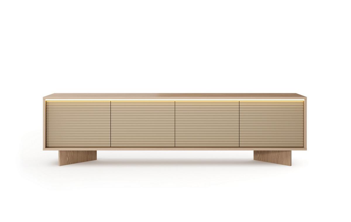 LOWBOARD RIGATO 203,9/54,4/40 cm, Beige - Beige, Holzwerkstoff (203.9/54.4/40cm) - MASSENO