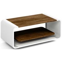 COUCHTISCH Sora in Lefkas Eiche mit abgerundetem weißem Metallgestell 100/50/41 cm - Alteiche/Schwarz, Holzwerkstoff (50/100/41cm) - WFL GROUP