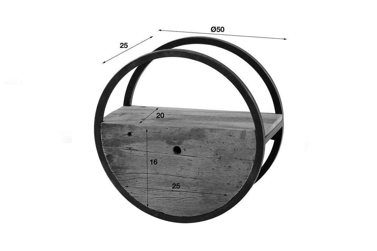 WANDREGAL RADEL Holz - Braun, Holz (50/50/25cm) - KAWOLA