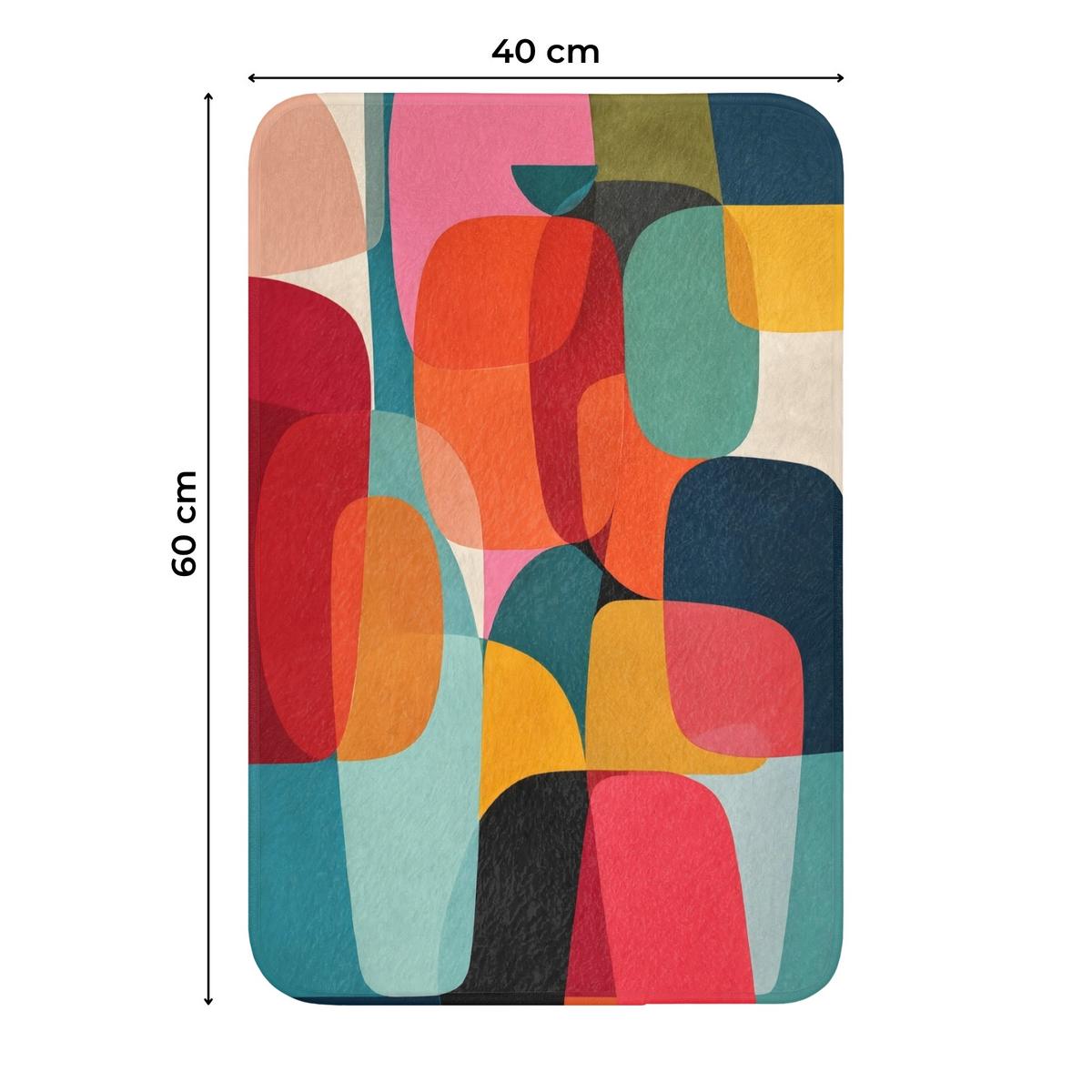 WC-VORLEGER Formen - Bunt - Abstrakt - Flugzeuge WC Teppich 40x60 cm - Multicolor, Textil (40/1cm) - OnlyWow