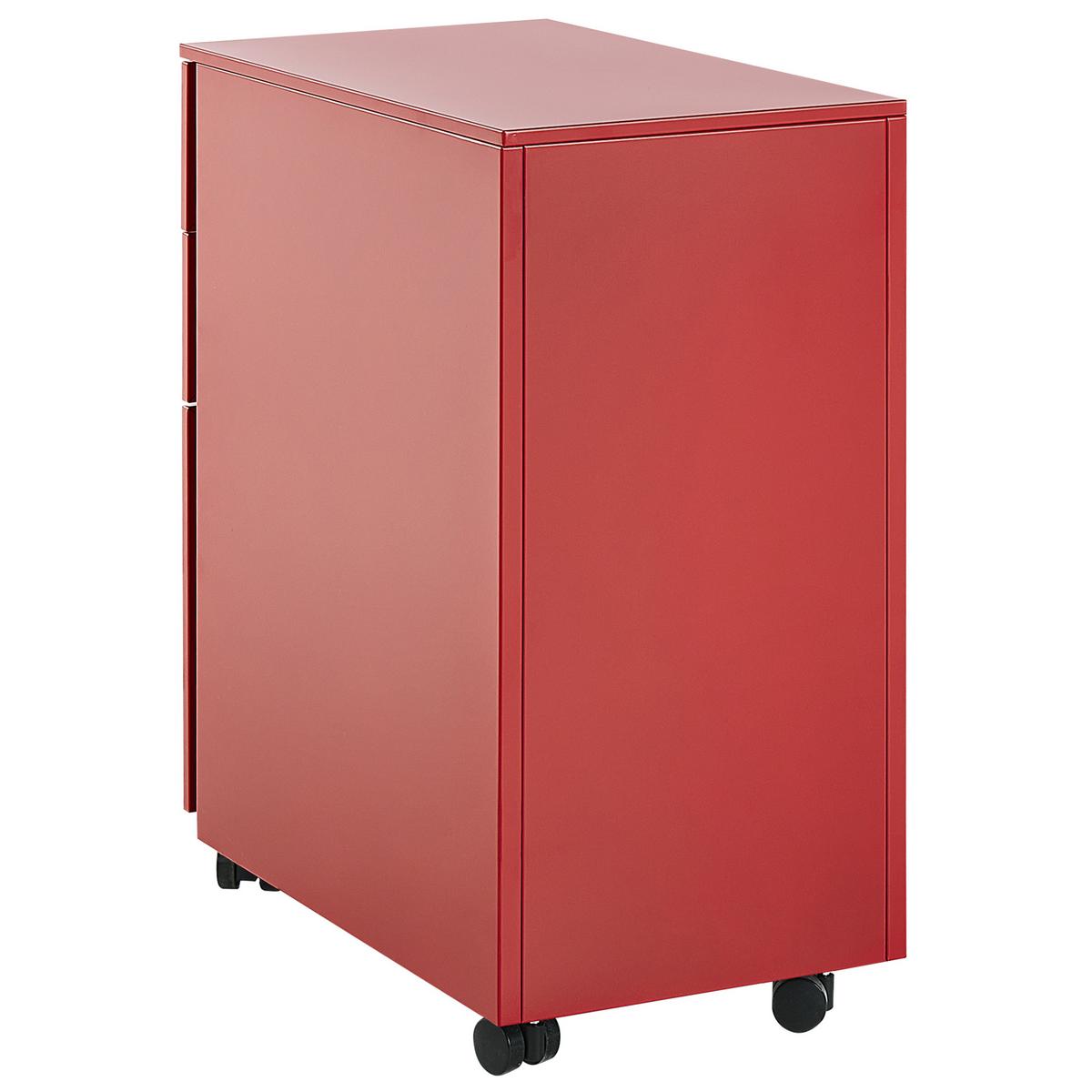 AKTENSCHRANK rot Bolsena - Rot, Metall (30/60/50cm) - Beliani