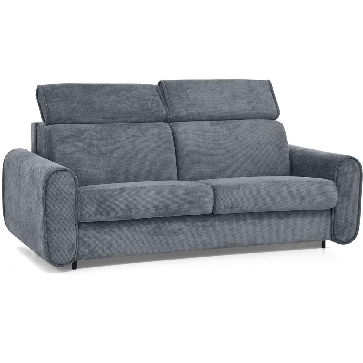 SCHLAFSOFA Pavarti mit italienischem Gestell, 180x195, Dunkelgrau - Dunkelgrau/Schwarz, Holzwerkstoff/Textil (234/88/100cm) - Beautysofa