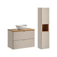 BADMÖBEL 80.4cm Manoa 2er-Set Kaschmir - Kaschmir, Holzwerkstoff (80.4/59/40cm) - Petits-meubles