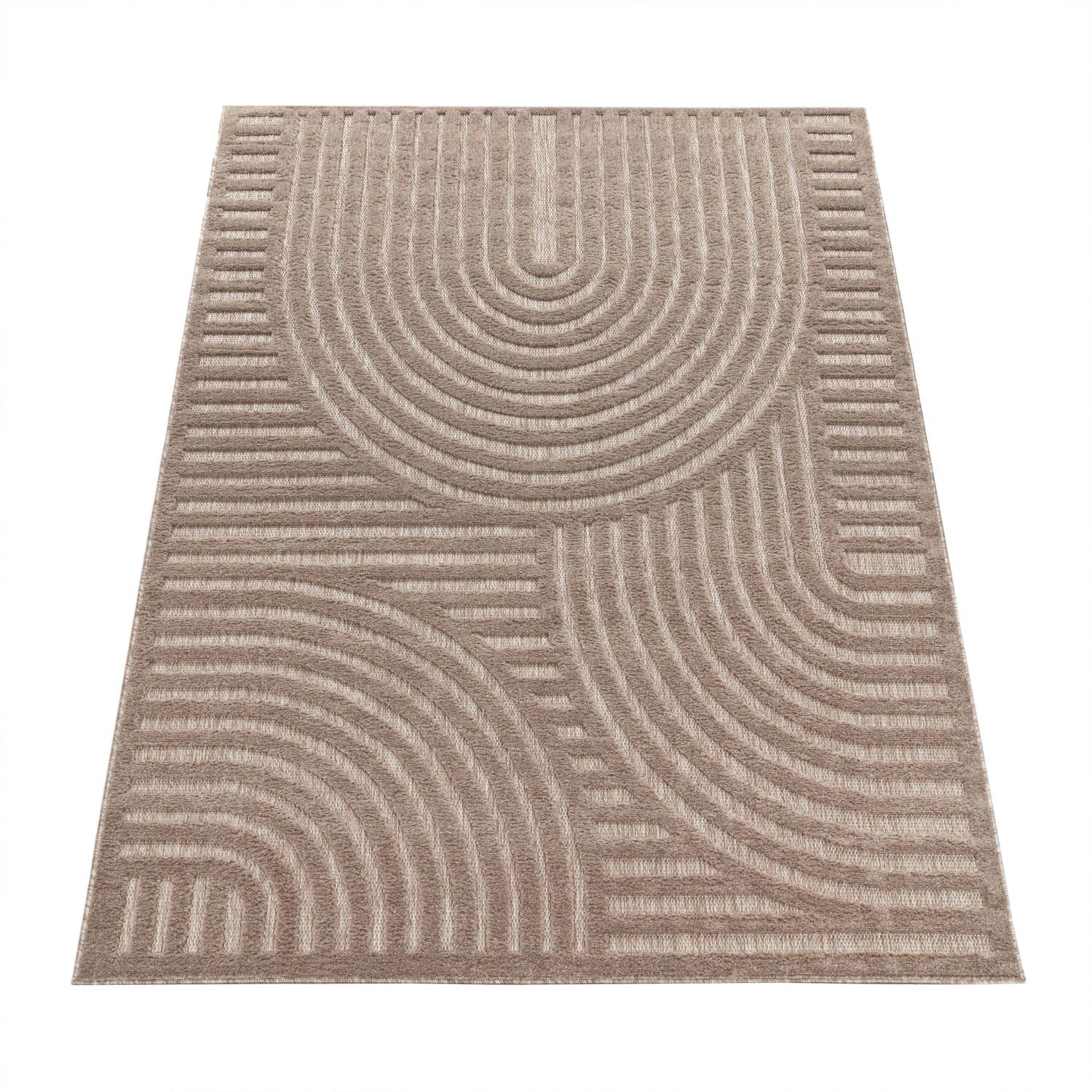KURZFLORTEPPICH, mit Struktur, aus Polypropylen, Florhöhe 10 mm, Beige, 80 x 150 cm - Beige, Textil (80/150cm) - KADIMA DESIGN