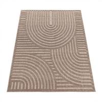 KURZFLORTEPPICH, mit Struktur, aus Polypropylen, Florhöhe 10 mm, Beige, 120 x 160 cm - Beige, Textil (120/160cm) - KADIMA DESIGN