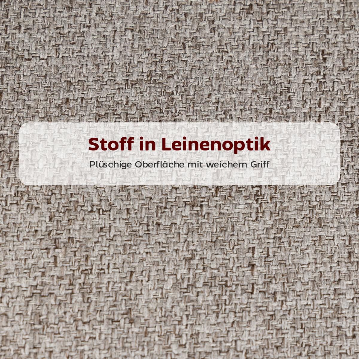 BARHOCKER 2er Set Polyester Stahl Hellgrau - Hellgrau/Schwarz, Textil/Metall (50/93/55cm) - HOMCOM