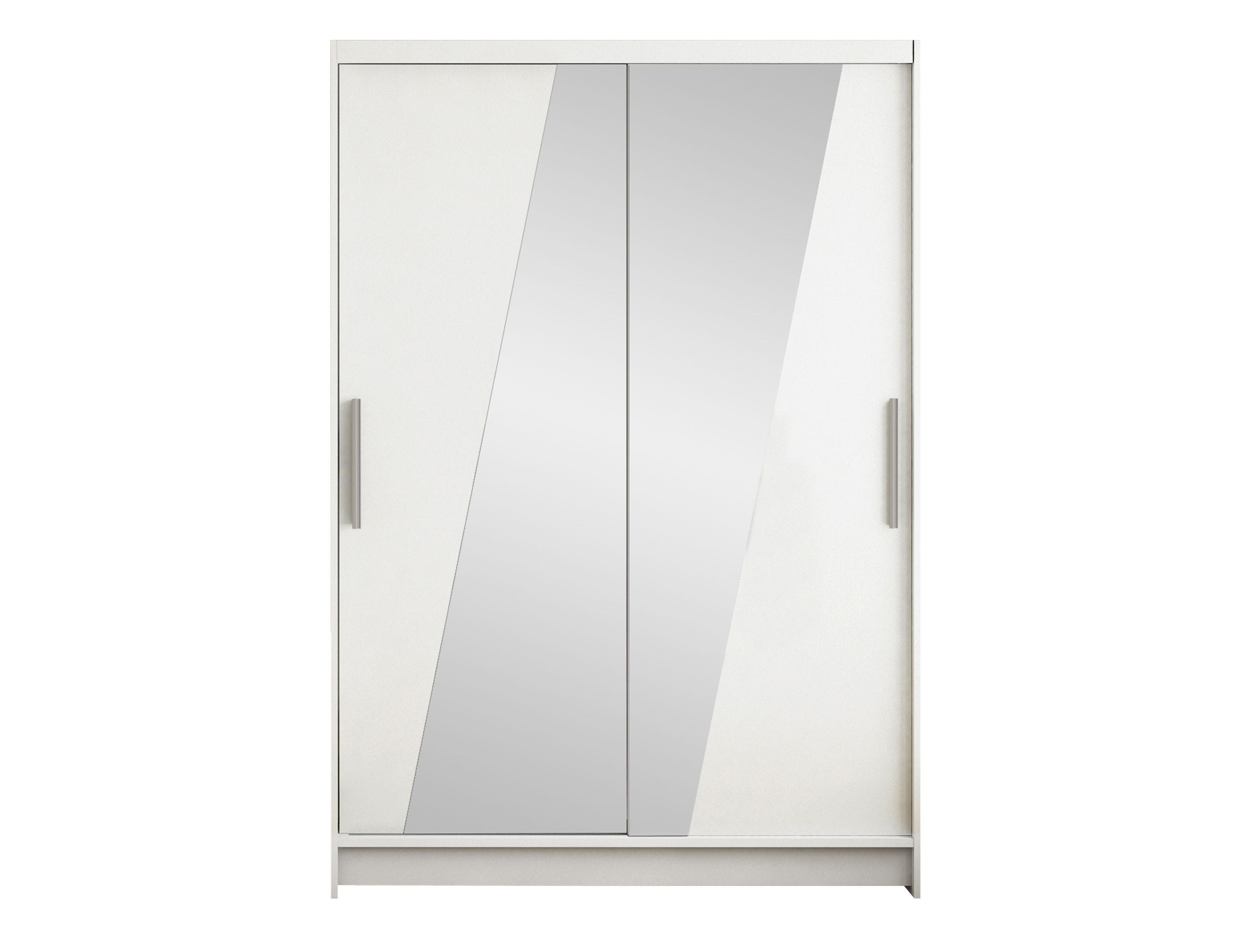 KLEIDERSCHRANK Miami VIII - Silberfarben/Weiß, Holzwerkstoff/Kunststoff (120/200/58cm) - MIRJAN24