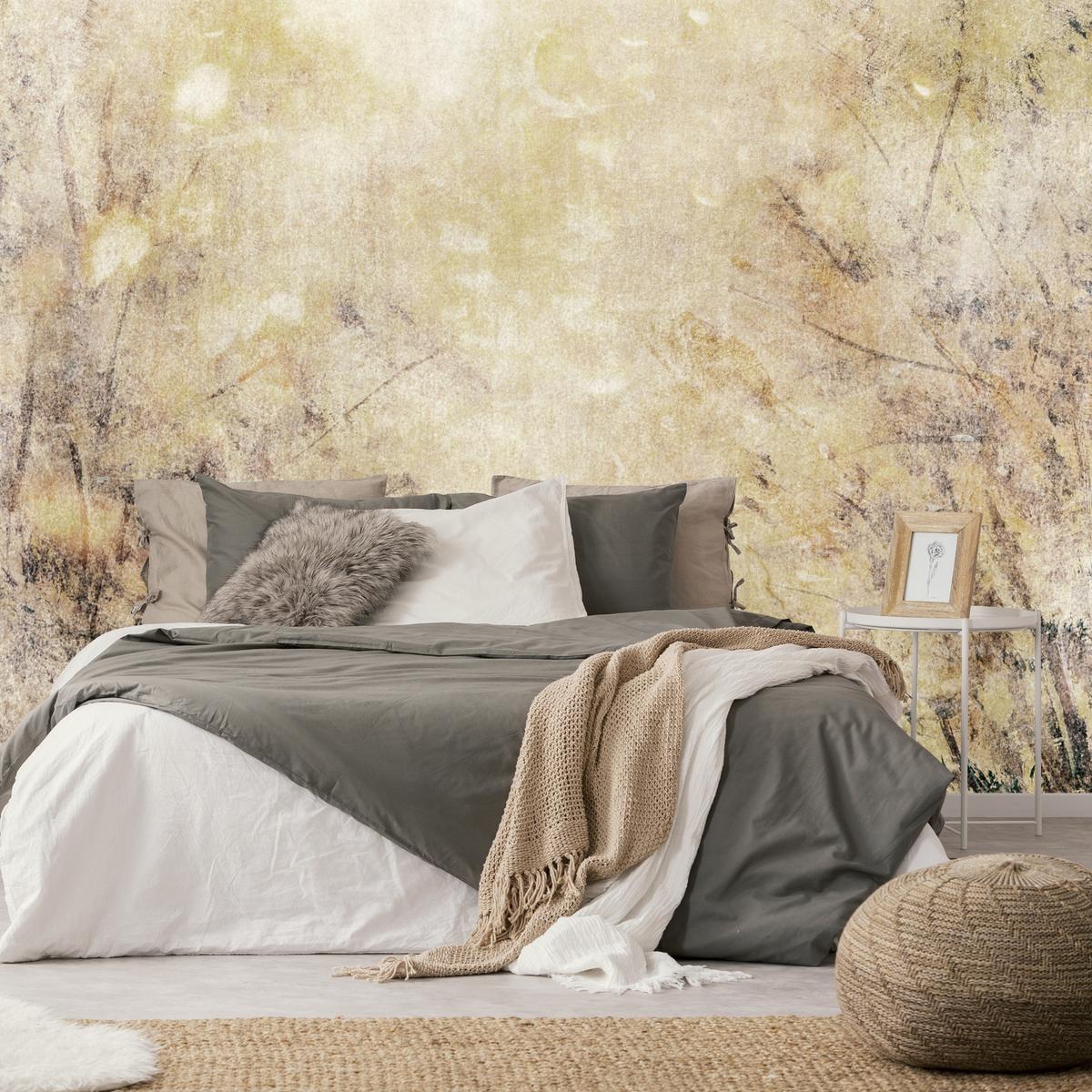 FOTOTAPETE Beton Abstraktion Retro Stil 300x210 - Beige/Braun, Papier (300/210cm) - Muralo