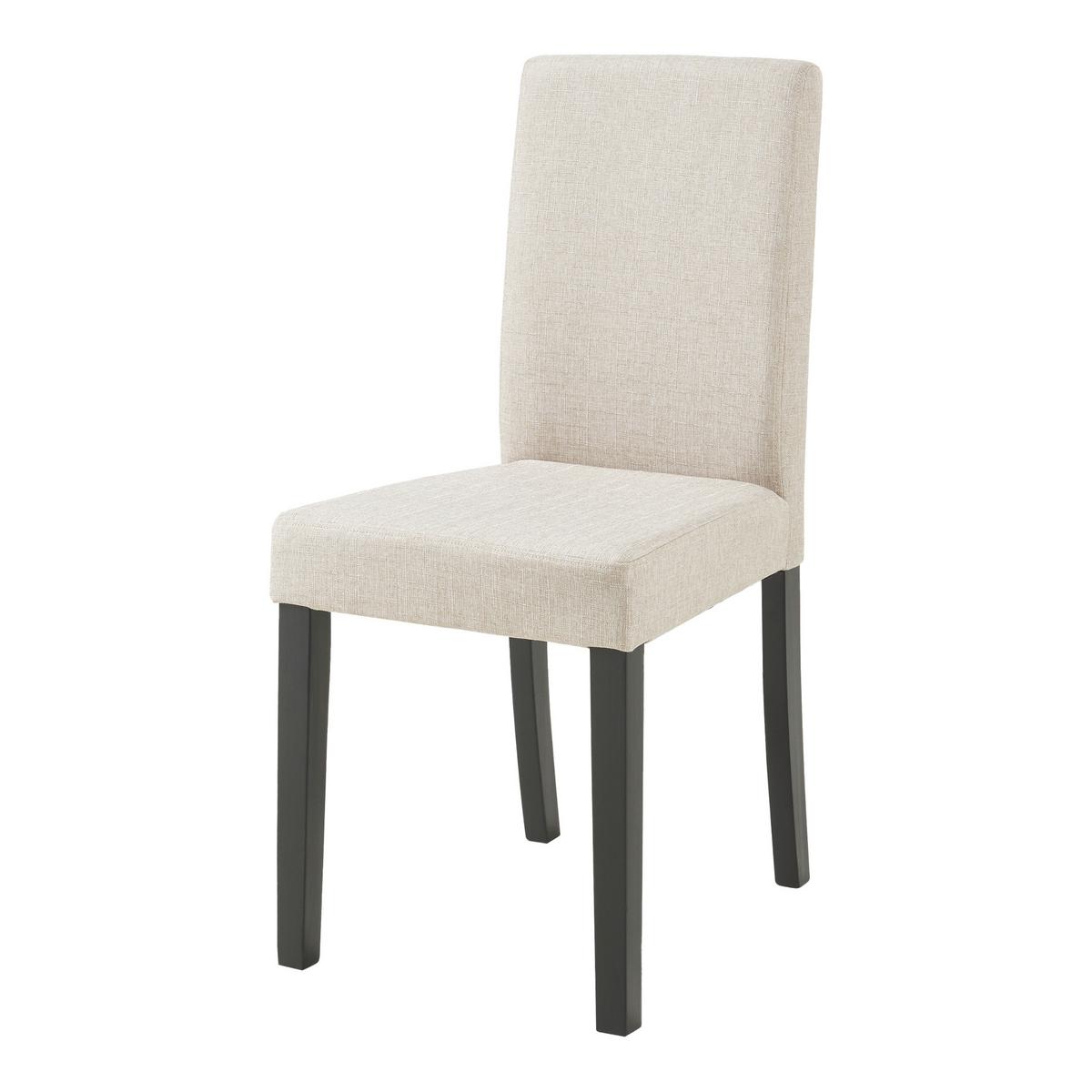 ESSZIMMERSTUHL-SET 2 TLG. Hamburg - Beige/Schwarz, Holz/Textil (43/89/54cm) - [en.casa]