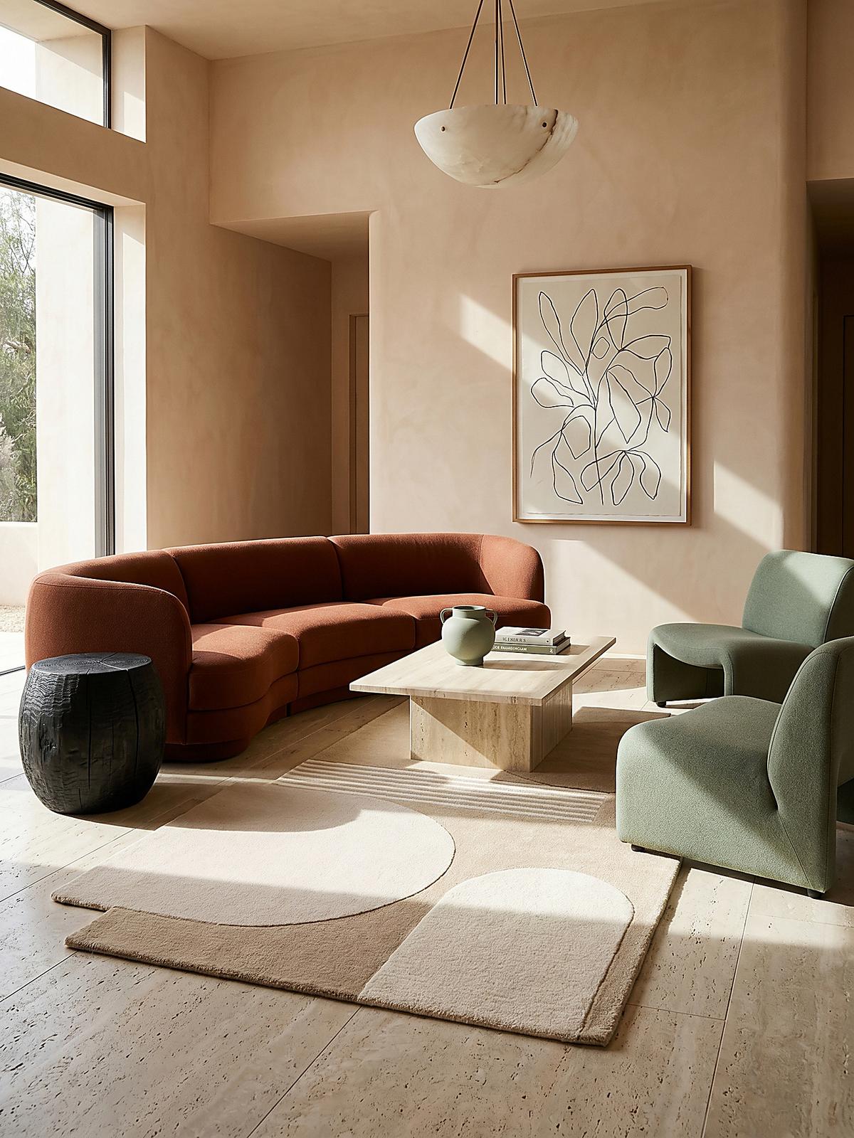 WOLLTEPPICH HALLEIN, abstrakt, aus Wolle, Natur, 200 x 290 cm - Beige, Textil (290/200cm) - KADIMA DESIGN