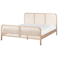 BETT mit Lattenrost 180/200 cm Kiefernholz Hellbraun Gonfaron - Hellbraun, Holz (180/200cm) - Beliani