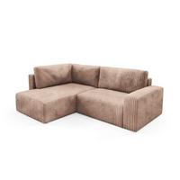 ECKSOFA Angela 4 Sitzplätze Hellbraun - Braun, Holz (245/182cm) - Petits-meubles