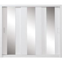 SCHWEBETÜRENSCHRANK MIRA 250/215/60cm 3-türig mit Spiegel Weiß - Weiß, Holzwerkstoff (250/215/60cm) - MASSENO
