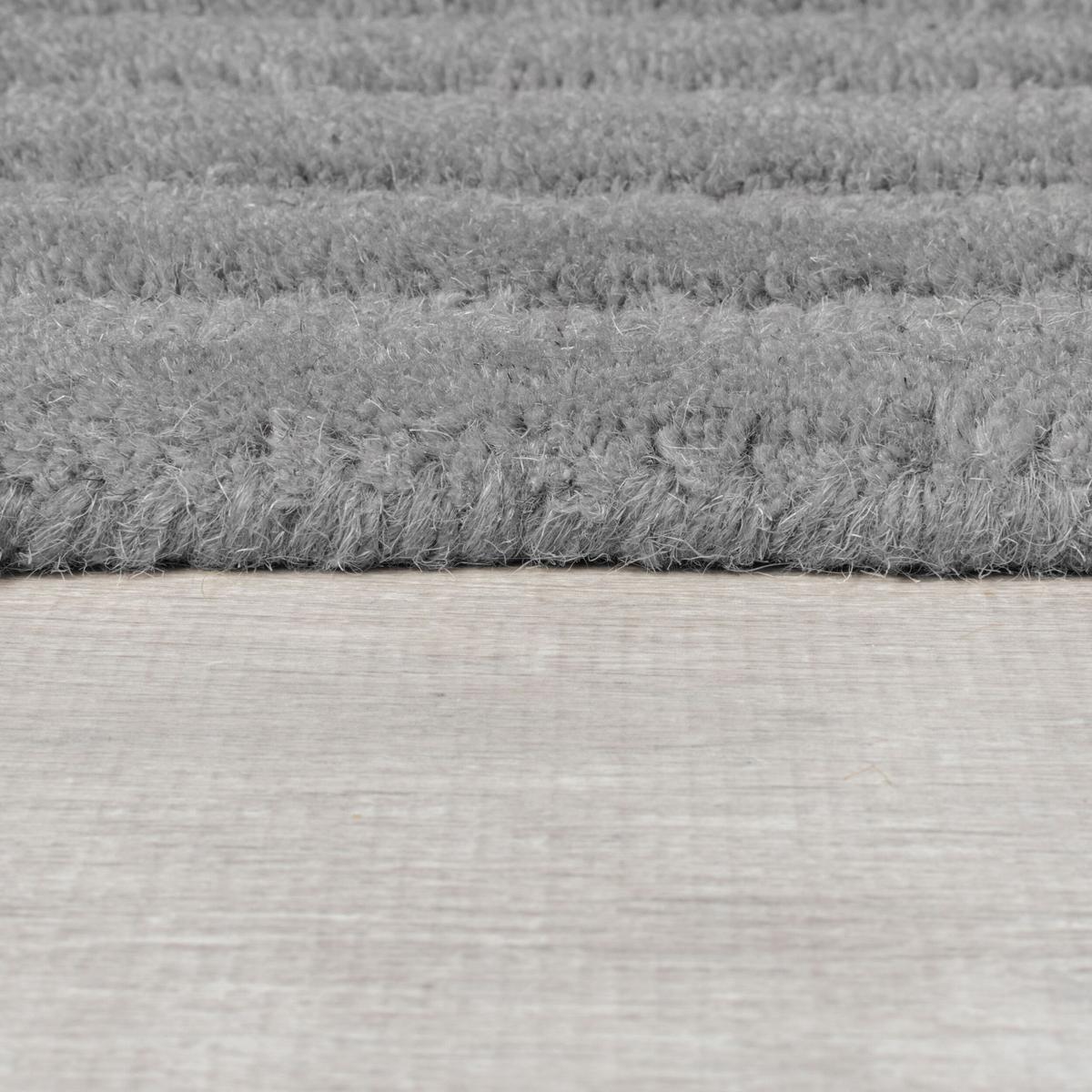 WOLLTEPPICH LEVEN, geometrisch, Grau, 200 x 290 cm - Grau, Textil (290/200cm) - KADIMA DESIGN