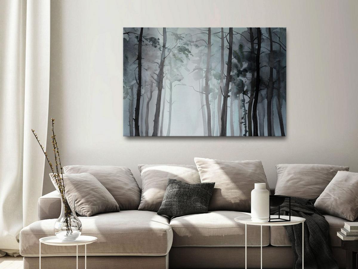 KUNSTDRUCK Schwarz-Weiß 60/40 cm - Schwarz, Textil (60/40cm) - KUNSTLOFT