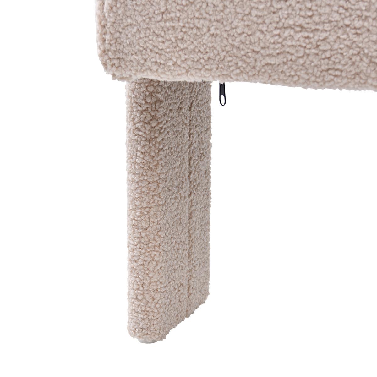 SESSEL Bouclé HellbeigeIlbro - Beige, Textil (77/76/68cm) - Beliani