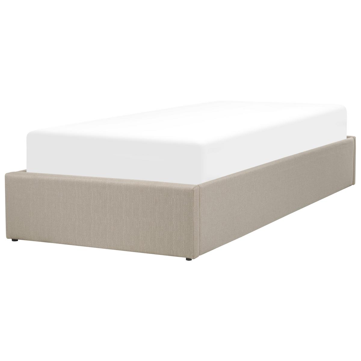POLSTERBETT 90/200 cm Beige Dinan - Beige, Textil (90/200cm) - Beliani