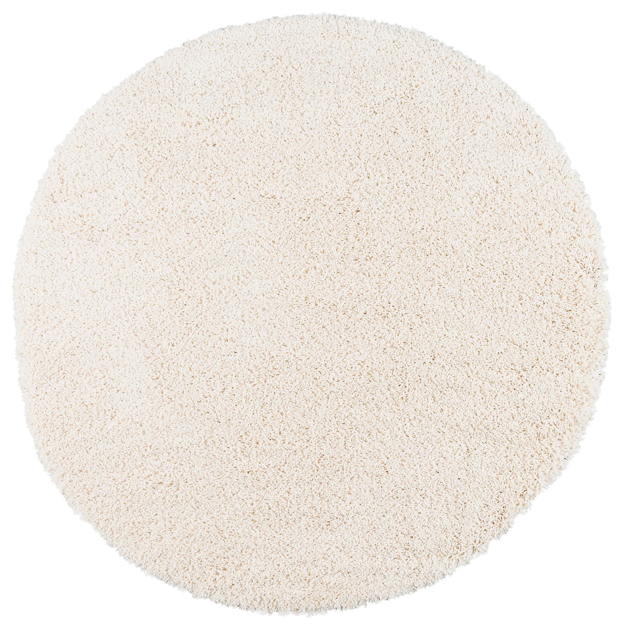HOCHFLOR LANGFLOR SHAGGY TEPPICH LUXURY RUND - Ecru, Textil (120/120cm) - Pergamon