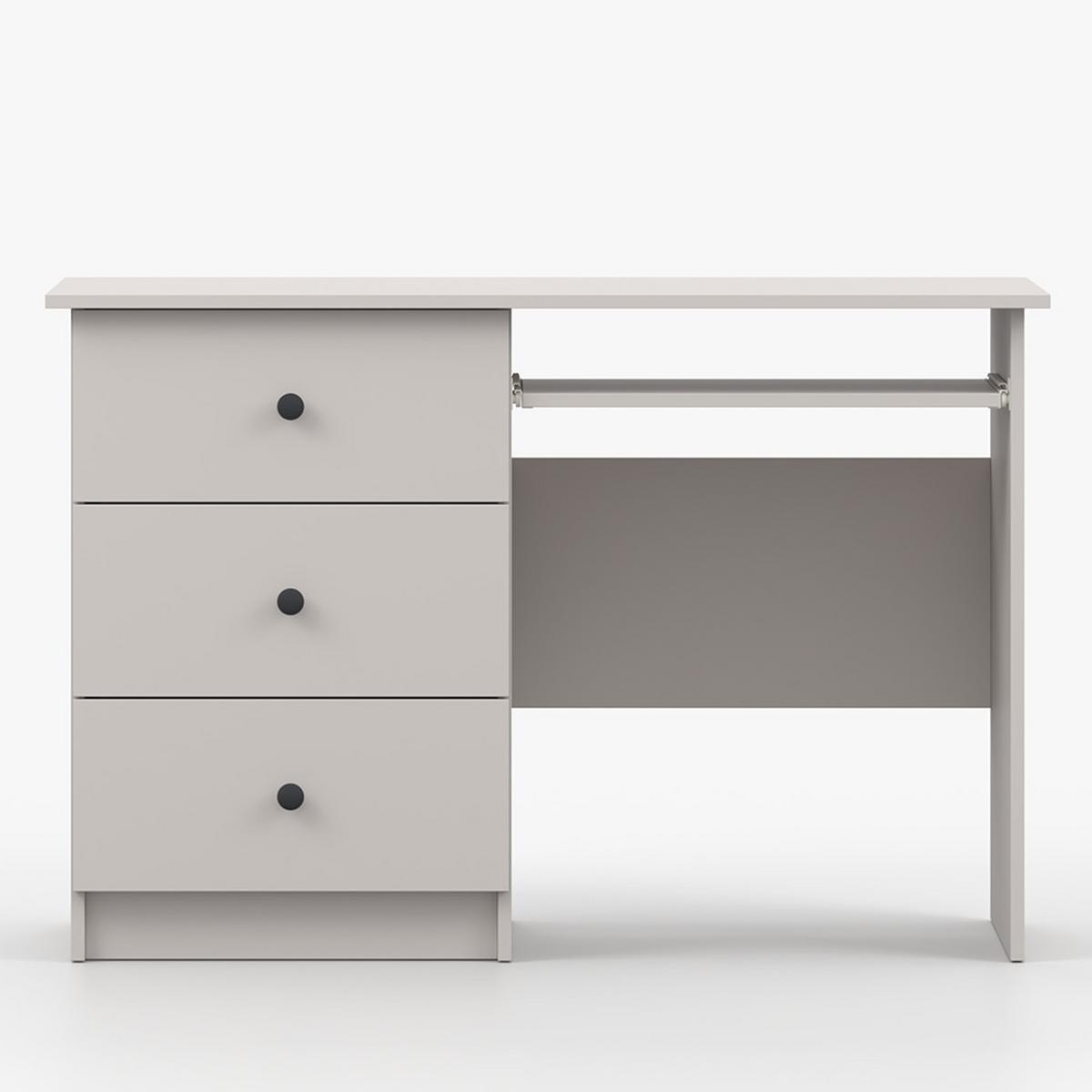 SCHREIBTISCH OLAF I 115/77/53cm Kaschmir, Griff Anthrazit - Kaschmir/Anthrazit, Holzwerkstoff/Metall (115/77/53cm) - imoebel24