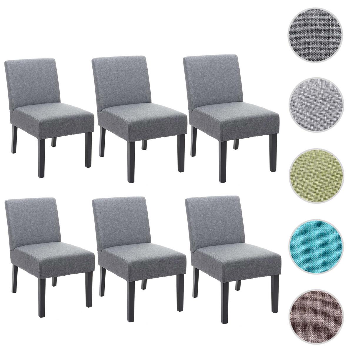 ESSZIMMERSTUHL Anthrazit 6er-Set - Dunkelgrau/Anthrazit, Textil (48/84/64cm) - MCW